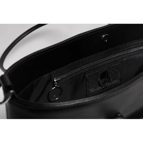 Leather Medium Tote Bag 001 / Pyramid Spots Design