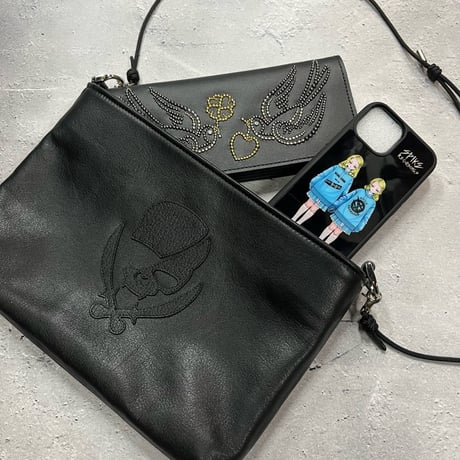 Leather Sacoche / Modern Pirates Skull Design