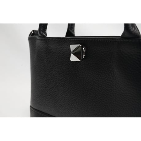 Leather Mini Tote Bag 001 / Pyramid German Hock Design