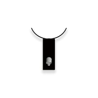 Leather Nano Wallet ( Necklace Type ) / Modern Pirtaes Skull Face Spots Design