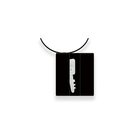 Leather Nano Wallet ( Necklace Type ) /  Piramid Spots Design