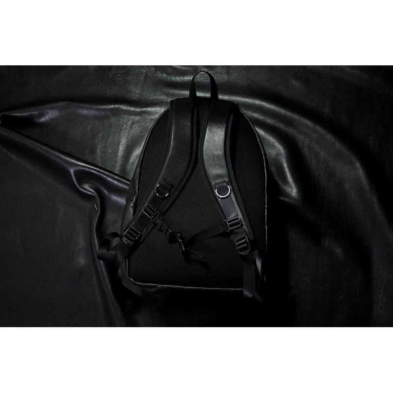 Leather Back Pack / Double Side Zipper Design |