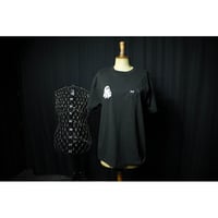 Open-end Max Weight T-shirt / Black Cat & Sheet Ghost Design (刺繍)