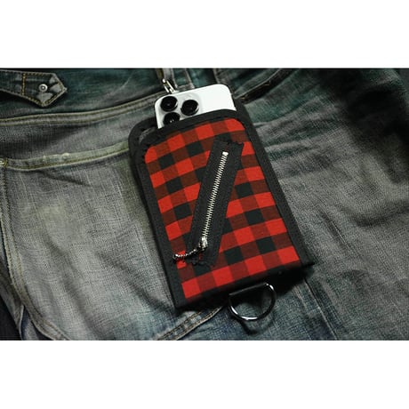 Multi Smartphone Pocket Pouch / Buffalo Check Design