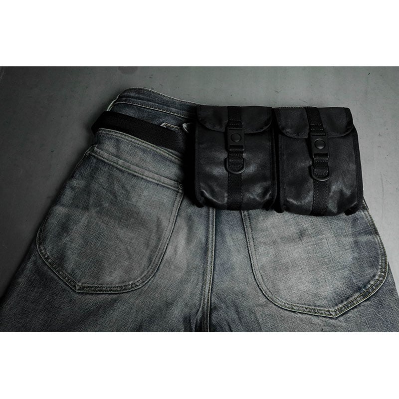 Genuine Leather Tactical Bandolier Pouch / Doub