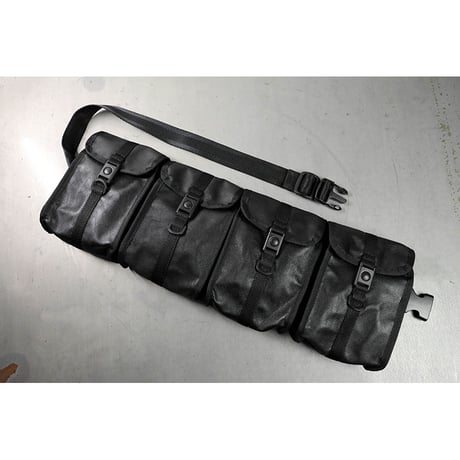Genuine Leather Tactical Bandolier Pouch / Fours Design