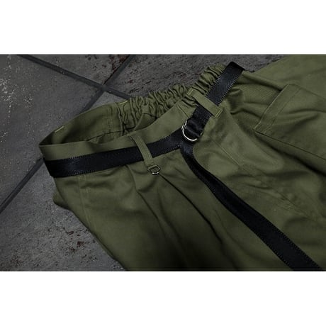Leisurely pants / High Count Twill Fabric ( Olive )