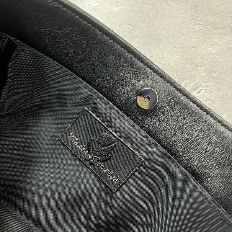 Leather Sacoche / Modern Pirates Skull Design |