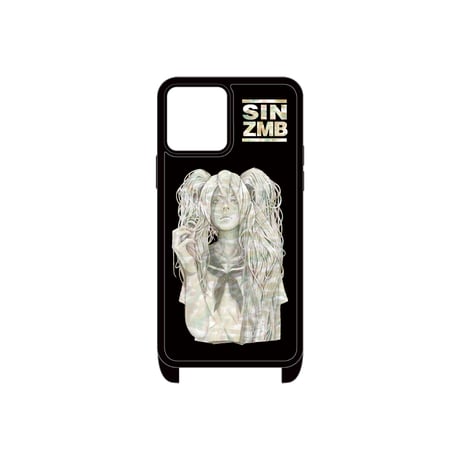 【 HISASHI×MP Shellwork Shoulder Hook Smartphone Case / SIN ZMB Monochrome Design (Black ) 】