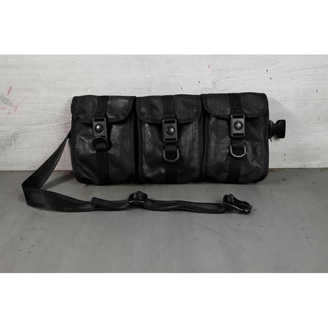 Genuine Leather Tactical Bandolier Pouch / Triple Design
