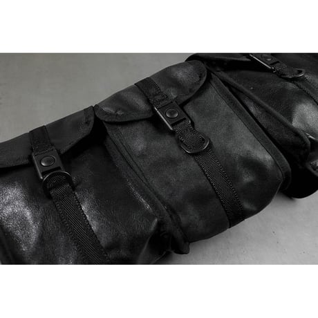 Genuine Leather Tactical Bandolier Pouch / Fours Design