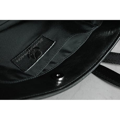 Leather Sacoche /  Double Side Zipper Design