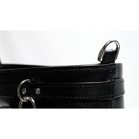 Leather Medium Tote Bag 001 / Padlock & Ring Design