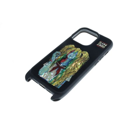 【 HISASHI×MP Shellwork Shoulder Hook Smartphone Case / SIN ZMB Design ( Black ) 】