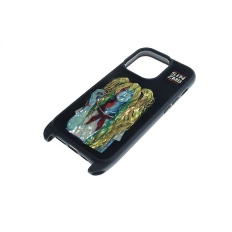 【 HISASHI×MP Shellwork Shoulder Hook Smartphone Case / SIN ZMB Design ( Black ) 】