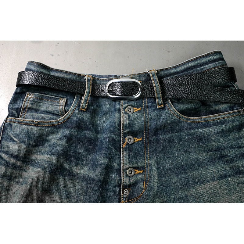 24mm Genuine Leather Narrow Hanging Belt / 1Row