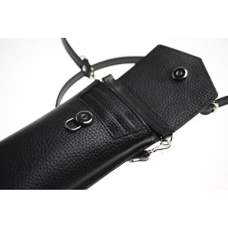 Lid Replacement Leather Smart Phone Sholder Pouch / ModernPirates Metal Fittings Design