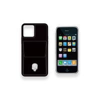 Wallet function iPhone Case / Modern Pirtaes Skull Face Spots Design ( 88 Colors )
