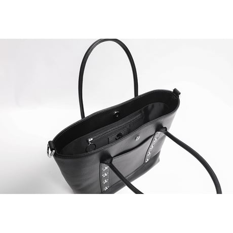 Leather Smal Tote Bag 001 / Star Spots Design