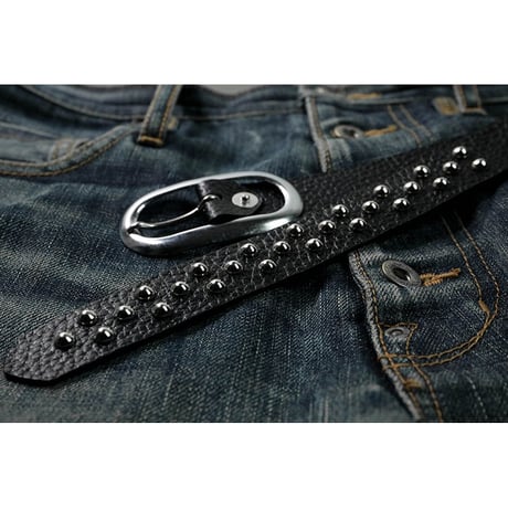 24mm Genuine Leather Narrow Hanging Belt / 2/1Row Conical Design