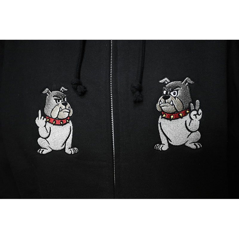 完全受注生産 12.4oz Heavyweight Zip Hoodie / Bulldog