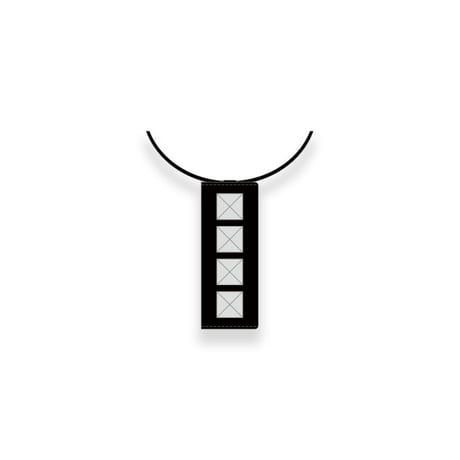 Leather Nano Wallet ( Necklace Type ) /  Piramid Spots Design