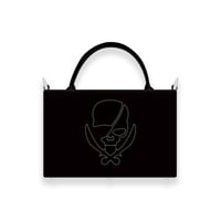 Leather Mini Tote Bag 001 / ModernPirtaes Skull Design