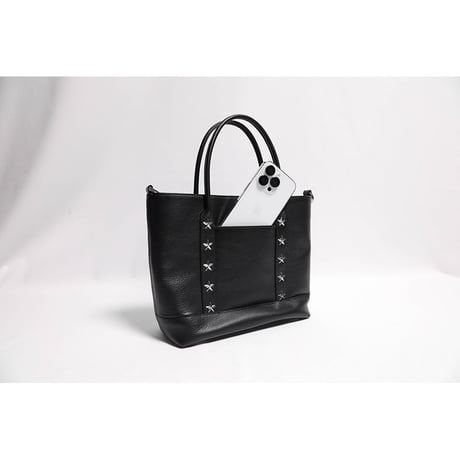 Leather Smal Tote Bag 001 / Star Spots Design