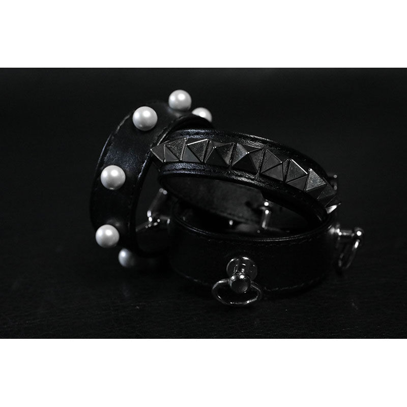 18mm Insert Tip Leather Bracelet / Pearl Style