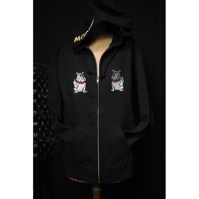 くぅーページ 完全受注生産 12.4oz Heavyweight Zip Hoodie / Bulldog
