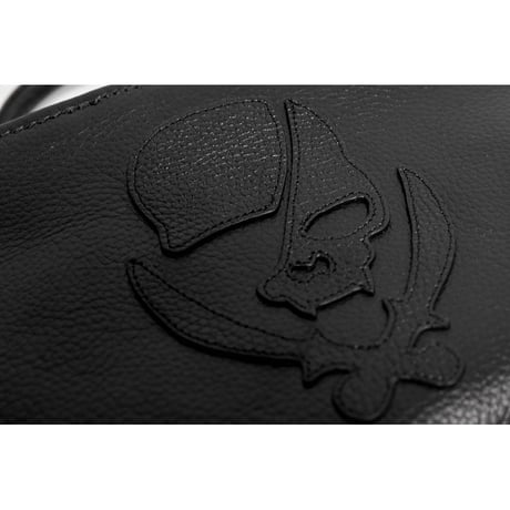 Leather Mini Tote Bag 001 / ModernPirtaes Skull Design