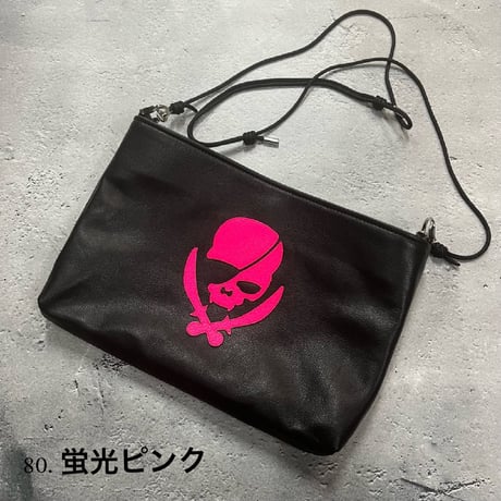 Leather Sacoche / Modern Pirates Skull Design
