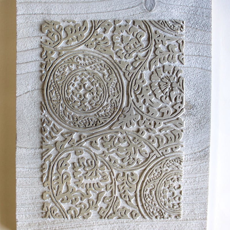 料紙制作用版木・平安朝「複二重丸唐草」紋 | 料紙deアート