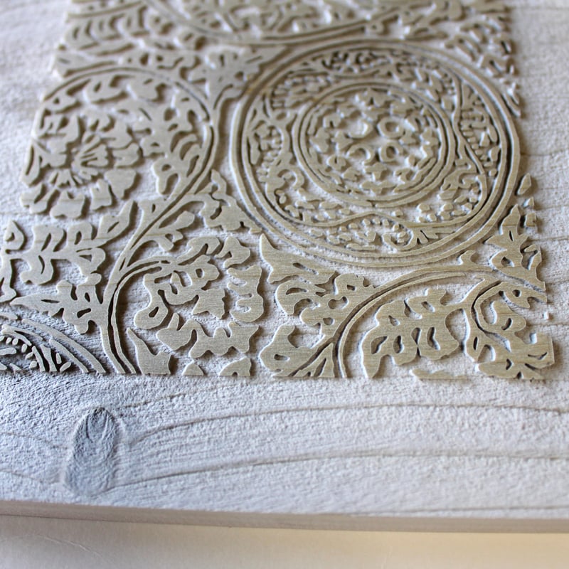 料紙制作用版木・平安朝「複二重丸唐草」紋 | 料紙deアート