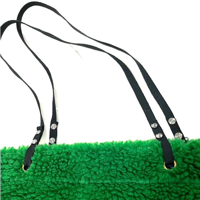 BG-7876 リバーシブルバッグ ポケポーチ付き グリーン×赤（710