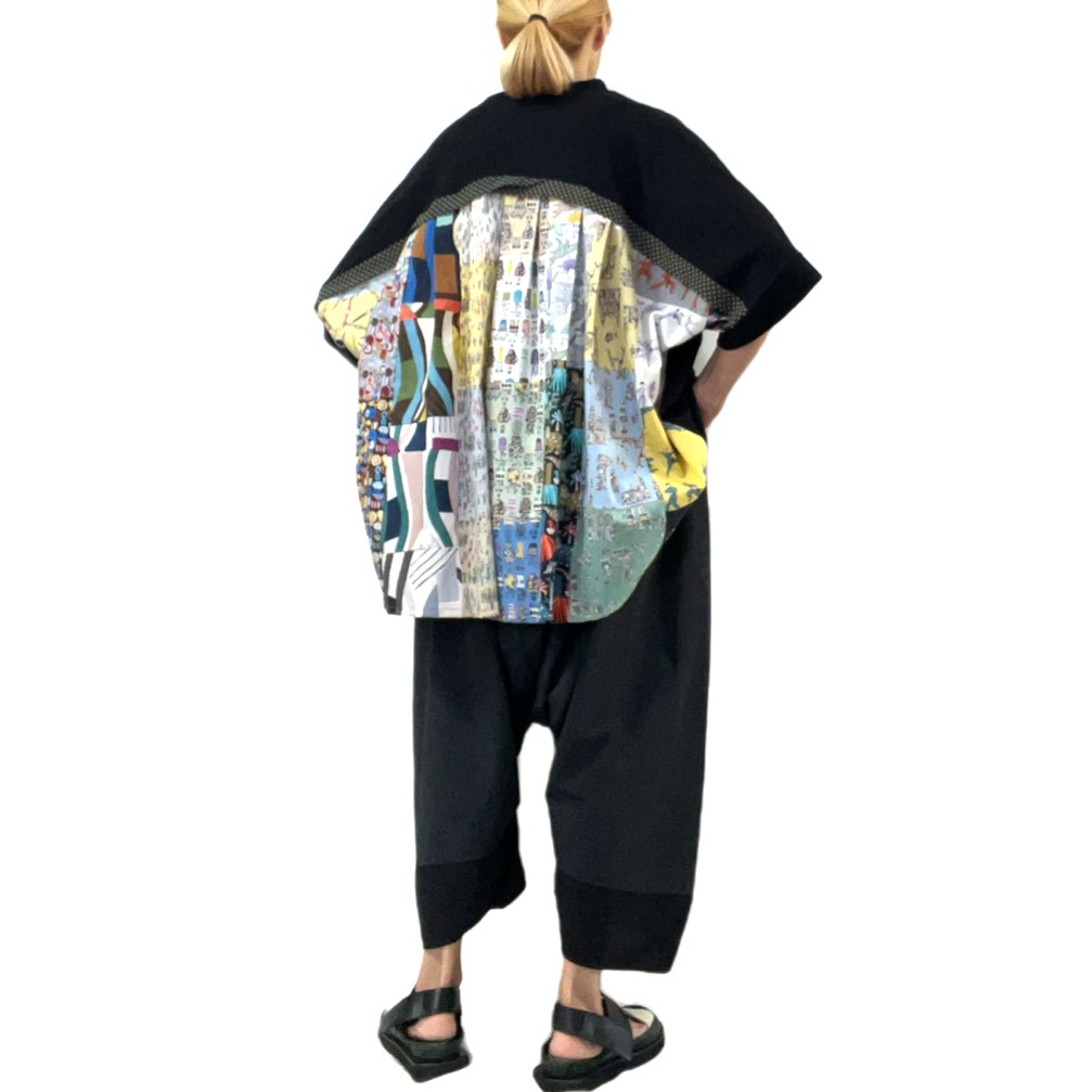 TSC-7834 マリコの気まぐれT 921黒×パッチワーク | helter.jp STORES