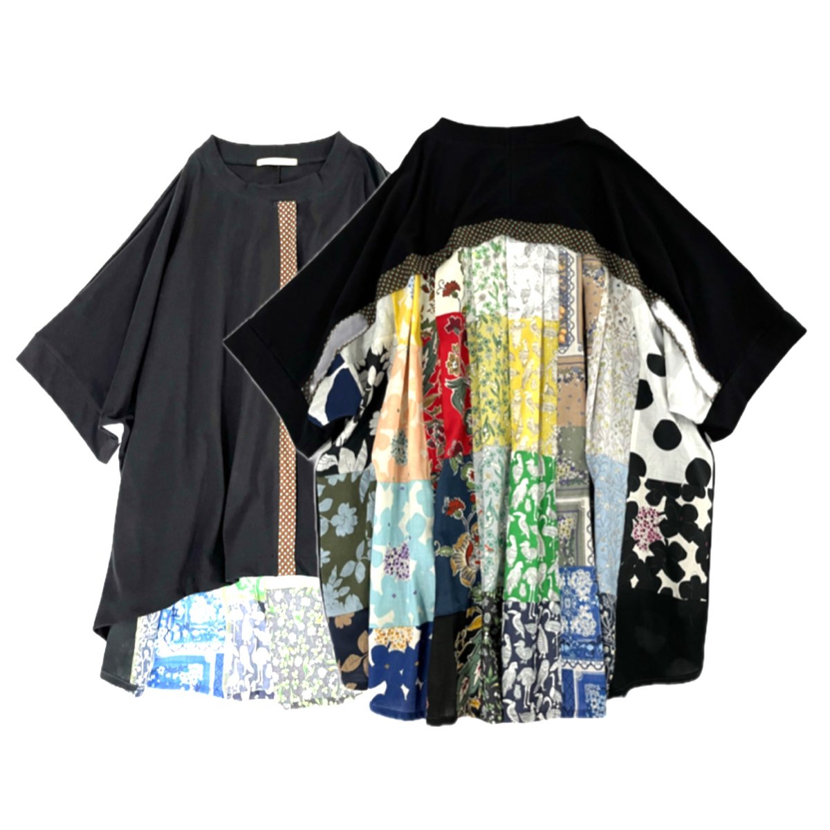 TSC-7834 マリコの気まぐれT part3 923黒×パッチワーク | helter.