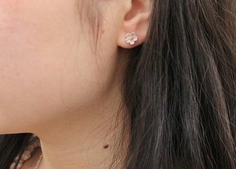 PalnartPoc｜  花とりんご　ピアス