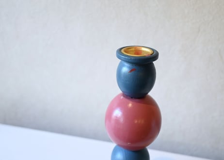 vintage｜Wooden Candle Sticks  ／bi-color