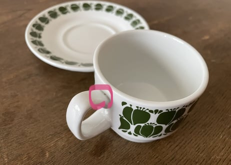 Egersund 'Grøn eikenøt' coffee sets