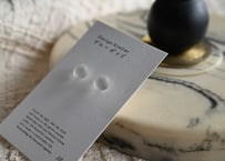 ブルーポンド｜ガラスペアピアス｜14KGF／フロスト