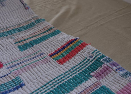 インド｜ヴィンテージラリーキルト｜約140cm×180cm｜送料無料