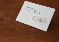 ブルーポンド｜ガラスペアピアス／14KG