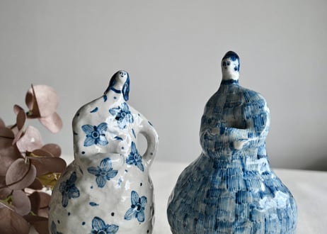 本間 和花子｜陶人形（花器）Ramo