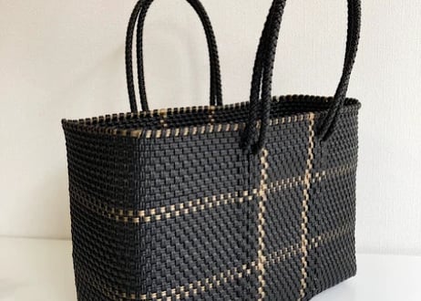 メキシコ｜手編みのメルカドバッグBLACK