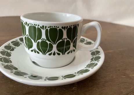 Egersund 'Grøn eikenøt' coffee sets