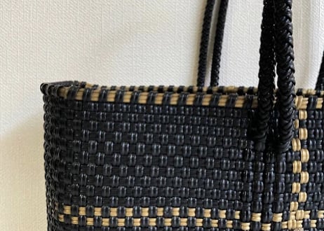 メキシコ｜手編みのメルカドバッグBLACK