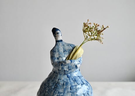 本間 和花子｜陶人形（花器）Ramo