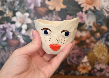 ドイツ｜Biberklau｜ceramic mug bowl face