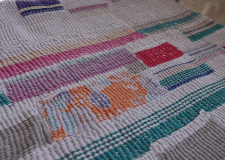 インド｜ヴィンテージラリーキルト｜約140cm×180cm｜送料無料